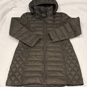 Michael Kors Olive Green Packable Down Puffer Coat
